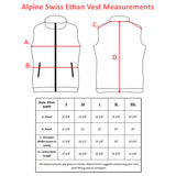 Alpine Swiss Mens Full Zip Up Fleece Vest Lightweight Warm Sleeveless Jacket – Black