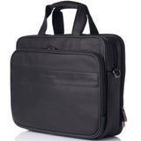 Alpine Swiss Messenger Bag Leather 15.6 Laptop Briefcase Portfolio Business Case – Black