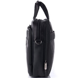 Alpine Swiss Messenger Bag Leather 15.6 Laptop Briefcase Portfolio Business Case – Black