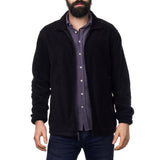 Alpine Swiss Trent Mens Full Zip Up Fleece Jacket Soft Casual Warm Zipper Coat – Black