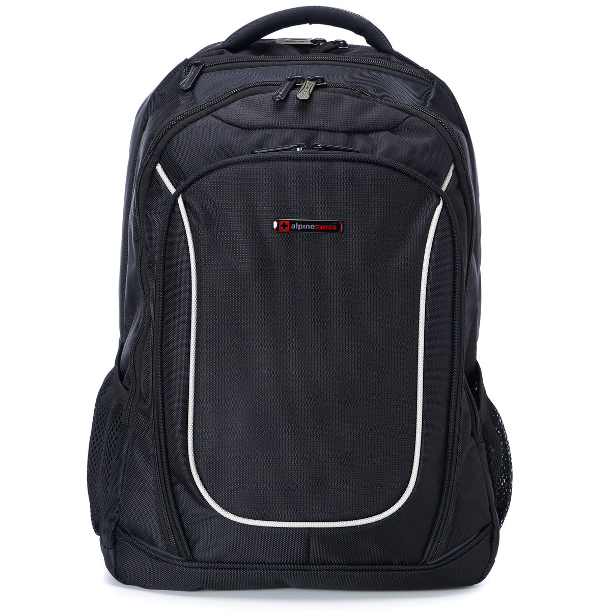 Alpine Swiss 15.6" Laptop Backpack Book Bag Notebook Case Computer Back Pack – Black