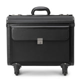 Alpine Swiss Wheeled Briefcase Rolling Briefcase Telescopic Handle 4 Replaceable – Black