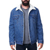 Alpine Swiss Mens Sherpa Lined Denim Jacket Classic Button Up Jean Trucker Coat – Denim