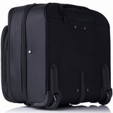 Alpine Swiss Rolling Briefcase Wheeled Overnight Carry on Bag up to 15.6” Laptop – Black