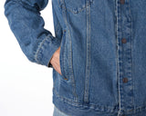 Alpine Swiss Derek Mens Classic Denim Jacket Casual Button Up Jean Trucker Coat – Denim