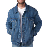 Alpine Swiss Derek Mens Classic Denim Jacket Casual Button Up Jean Trucker Coat – Denim