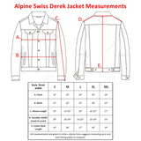 Alpine Swiss Derek Mens Classic Denim Jacket Casual Button Up Jean Trucker Coat – Denim