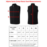 Alpine Swiss Cindy Womens Polar Fleece Vest Zip Up Lightweight Sleeveless Jacket – Black