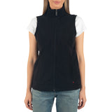 Alpine Swiss Cindy Womens Polar Fleece Vest Zip Up Lightweight Sleeveless Jacket – Black