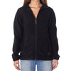 Alpine Swiss Womens Full Zipper Soft Polar Fleece Jacket Lightweight Warm Coat – Black