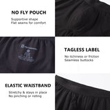 Alpine Swiss Mens Boxer Briefs 3 Pack Underwear Breathable Comfortable Trunks – Black