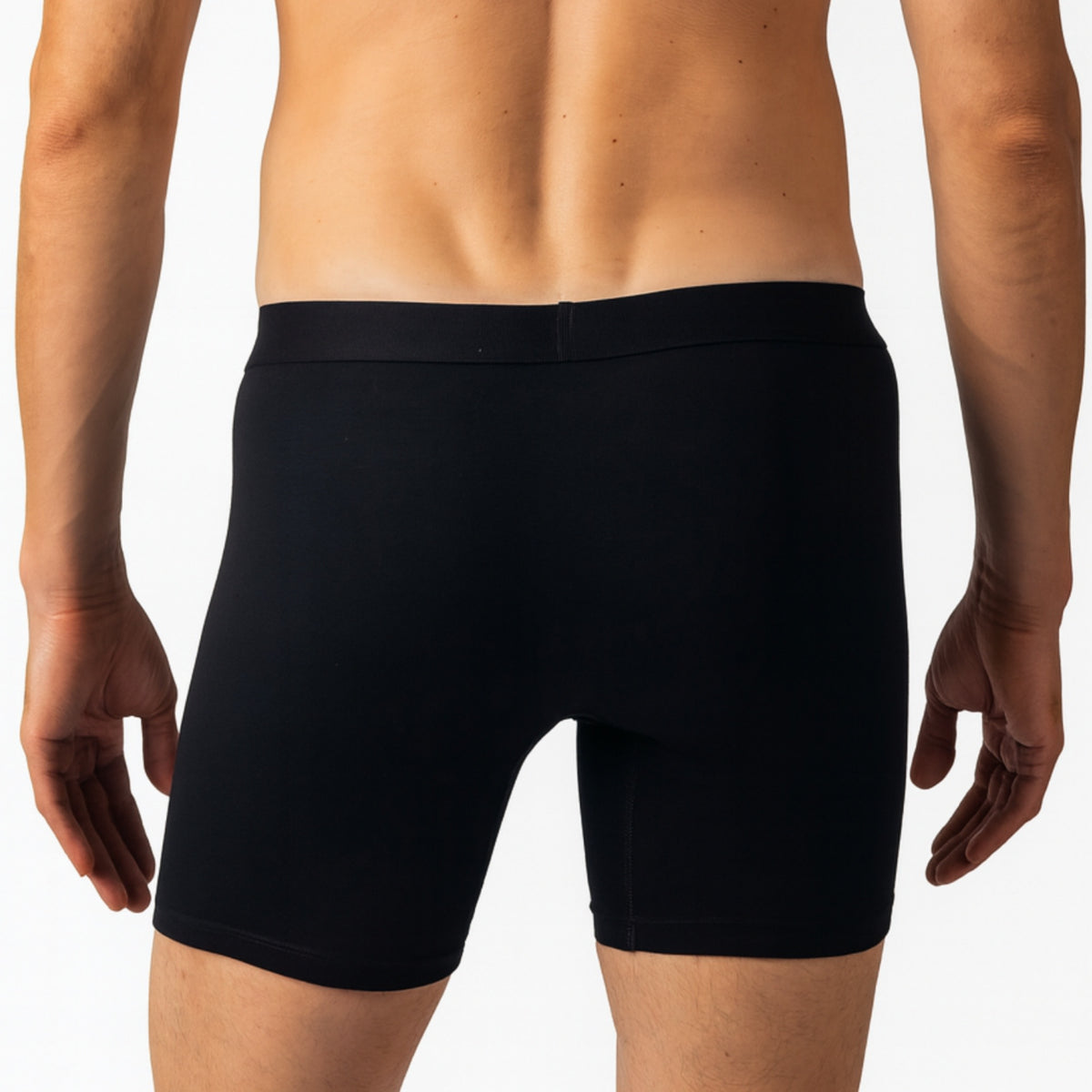 Alpine Swiss Mens Boxer Briefs 3 Pack Underwear Breathable Comfortable Trunks – Black