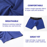 Alpine Swiss Mens Boxer Briefs 3 Pack Underwear Breathable Comfortable Trunks – Blue