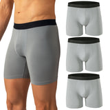Alpine Swiss Mens Boxer Briefs 3 Pack Underwear Breathable Comfortable Trunks – Gray