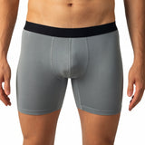 Alpine Swiss Mens Boxer Briefs 3 Pack Underwear Breathable Comfortable Trunks – Black Blue Gray