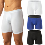 Alpine Swiss Mens Boxer Briefs 3 Pack Underwear Breathable Comfortable Trunks – White Blue Black