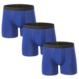 Alpine Swiss Mens Boxer Briefs 3 Pack Underwear Breathable Comfortable Trunks – Blue