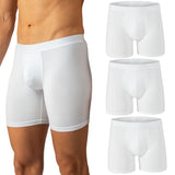 Alpine Swiss Mens Boxer Briefs 3 Pack Underwear Breathable Comfortable Trunks – White