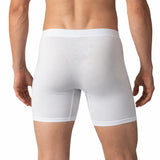 Alpine Swiss Mens Boxer Briefs 3 Pack Underwear Breathable Comfortable Trunks – White Fly