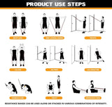 Alpine Swiss Exercise Resistance Bands with Handles Workout Fitness Tube Bands – 150 LB