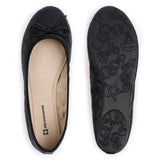 Alpine Swiss Women’s Aster Ballet Flats Patent Leather Slip-On Shoes Quilted Pillow – Jet Black