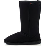 Alpine Swiss Women’s Mid-Calf Winter Boots 11” Faux Shearling Aussie Style Suede – Black