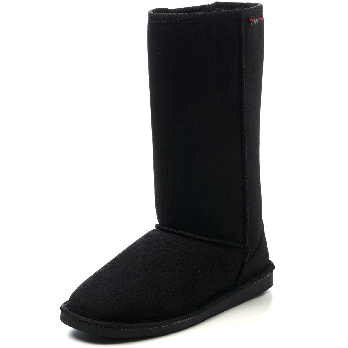 Alpine Swiss Women’s Mid-Calf Winter Boots 11” Faux Shearling Aussie Style Suede – Black