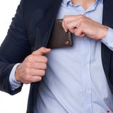 Alpine Swiss RFID Luka Men's Flip ID Wallet Deluxe Capacity ID Bifold With Divided – Soft Nappa Brown
