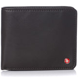 Alpine Swiss RFID Protected Men’s Max Coin Pocket Bifold Wallet with Divided Bill – Soft Nappa Brown