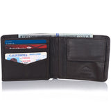 Alpine Swiss RFID Protected Men’s Max Coin Pocket Bifold Wallet with Divided Bill – Soft Nappa Brown