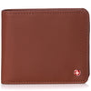 Alpine Swiss RFID Mathias Mens Wallet Deluxe Capacity Passcase Bifold With Divided – Smooth Finish Tan