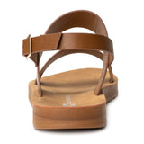 Alpine Swiss Beth Womens Flat Sandals Two Strap Buckle Slides Comfortable Summer – Tan