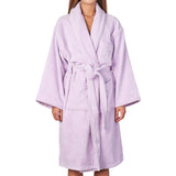 Alpine Swiss Blair Women Cotton Terry Cloth Bathrobe Shawl Collar Velour Spa Robe – Lilac