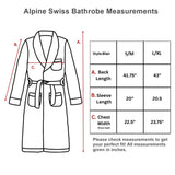 Alpine Swiss Blair Women Cotton Terry Cloth Bathrobe Shawl Collar Velour Spa Robe – White