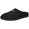 Alpine Swiss Mens Felt Faux Wool Clog Slippers Comfortable Cushion House Shoes – Black