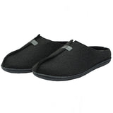 Alpine Swiss Mens Felt Faux Wool Clog Slippers Comfortable Cushion House Shoes – Black