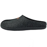 Alpine Swiss Mens Felt Faux Wool Clog Slippers Comfortable Cushion House Shoes – Charcoal