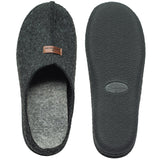 Alpine Swiss Mens Felt Faux Wool Clog Slippers Comfortable Cushion House Shoes – Charcoal