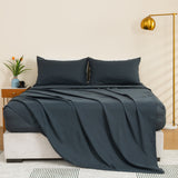 Alpine Swiss 4 Piece Bed Sheet Set Queen King Soft Comfort Hotel Luxury Bedding – Gray