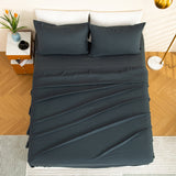 Alpine Swiss 4 Piece Bed Sheet Set Queen King Soft Comfort Hotel Luxury Bedding – Gray