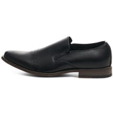 Alpine Swiss Double Diamond Mens Leather Loafers Oxford Slip-on Dress Shoes – Black