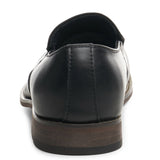 Alpine Swiss Double Diamond Mens Leather Loafers Oxford Slip-on Dress Shoes – Black