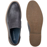 Alpine Swiss Carter Mens Slip On Loafers Snakeskin Dress Shoes Leather Lined – Gray