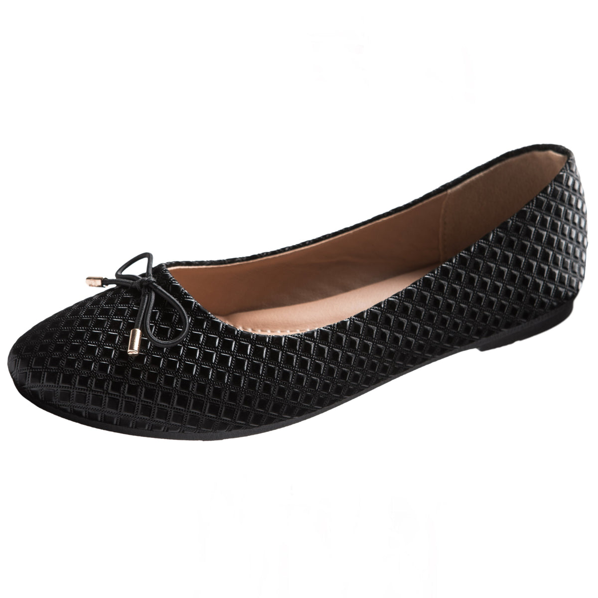 Alpine Swiss Claire Womens Ballet Flats Round Toe Slip On Comfortable Flat Shoes – Black