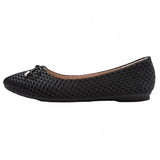 Alpine Swiss Claire Womens Ballet Flats Round Toe Slip On Comfortable Flat Shoes – Black