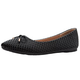 Alpine Swiss Claire Womens Ballet Flats Round Toe Slip On Comfortable Flat Shoes – Black