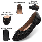 Alpine Swiss Claire Womens Ballet Flats Round Toe Slip On Comfortable Flat Shoes – Black