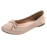 Alpine Swiss Claire Womens Ballet Flats Round Toe Slip On Comfortable Flat Shoes – Champagne Pink