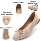 Alpine Swiss Claire Womens Ballet Flats Round Toe Slip On Comfortable Flat Shoes – Champagne Pink