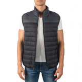 Alpine Swiss Clark Mens Puffer Vest Down Alternative Water Resistant Packable – Black Gray